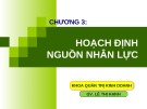 Bài giảng Quản trị nguồn nhân lực: Chương 3 - Lê Thị Hạnh