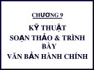 Bài giảng môn học Quản trị văn phòng: Chương 9.1 - TS. Nguyễn Nam Hà