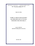 Luận án Tiến sĩ: Nghiên cứu hiện đại hóa hệ thống địa chính trong quản lý đất đai thành phố Vinh, tỉnh Nghệ An