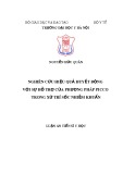 Luận án Tiến sĩ Y học: Nghiên cứu hiệu quả huyết động với sự hỗ trợ của phương pháp PICCO trong xử trí sốc nhiễm khuẩn