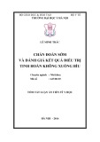 Tóm tắt Luận án Tiến sỹ Y học: Chẩn đoán sớm và đánh giá kết quả điều trị tinh hoàn không xuống bìu