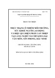 Tóm tắt Luận án Tiến sĩ Y tế công cộng: Thực trạng ô nhiễm môi trường, sức khỏe người lao động và hiệu quả biện pháp can thiệp tại làng nghề tái chế kim loại Văn Môn, Yên Phong, Bắc Ninh