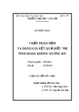 Luận án Tiến sỹ Y học: Chẩn đoán sớm và đánh giá kết quả điều trị tinh hoàn không xuống bìu