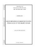 Luận án Tiến sĩ Lịch sử: Chuyển biến kinh tế, xã hội huyện Vị Xuyên, tỉnh Hà Giang từ năm 1986 đến năm 2010