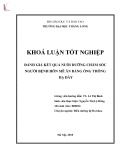 Khóa luận tốt nghiệp: Đánh giá kết quả nuôi dưỡng chăm sóc người bệnh hôn mê ăn bằng ống thông dạ dày