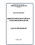 Luận án Tiến sĩ Kinh tế: Nghiên cứu áp dụng kế toán suy giảm giá trị Tài sản cố định hữu hình tại Việt Nam