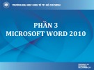 Bài giảng Tin học đại cương: Phần 3 - ThS. Lê Thị Quỳnh Nga