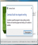 Cách khắc phục lỗi Camtasia Studio has stopped working
