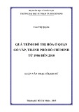 Luận văn Thạc sĩ Lịch sử: Quá trình đô thị hóa ở quận Gò Vấp, thành phố Hồ Chí Minh từ 1986 đến 2010