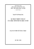 Luận án Tiến sĩ Tâm lý học: Sự phát triển tâm lý của học sinh trung học cơ sở