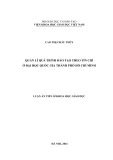 Luận án Tiến sĩ Khoa học giáo dục: Quản lí quá trình đào tạo theo tín chỉ ở Đại học Quốc gia thành phố Hồ Chí Minh