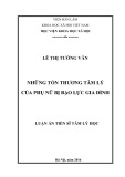 Luận án Tiến sĩ Tâm lý học: Những tổn thương tâm lý của phụ nữ bị bạo lực gia đình