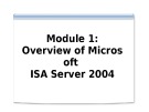 Course 2824B: Implementing Microsoft internet security and acceleration server 2004 - Module 1