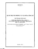 Tập tài liệu giảng dạy Quản trị văn phòng và văn hóa công sở (dành cho lớp bồi dưỡng nghiệp vụ chức danh công chức văn phòng – thống kê xã khu vực đồng bằng)