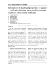 Simulation of electrical properties of quartz crystal microbalance using multi-resonance thickness-shear mode technique