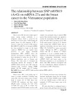 The relationship between SNP rs895819 (A>G) on miRNA-27a and the breast cancer in the Vietnamese population