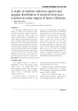 A study of neutron emission spectra and angular distribution of neutron from (p,n) reaction on some targets of heavy elements