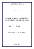 Tóm tắt Luận án Tiến sĩ Lịch sử: Cù Lao Ré - quê hương của đội Hoàng Sa (Từ đầu thế kỷ XVII đến giữa thế kỷ XIX)