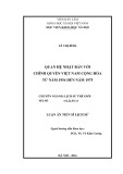 Luận án Tiến sĩ Lịch sử: Quan hệ Nhật Bản với chính quyền Việt Nam Cộng hòa từ năm 1954 đến năm 1975