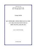 Luận án Tiến sĩ Sử học: Quá trình điều chỉnh chính sách an ninh của Nhật Bản hai mươi năm sau chiến tranh lạnh (1991-2011)