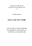 Khóa luận tốt nghiệp: Đánh giá thực thi chính sách hỗ trợ phát triển hợp tác xã ở xã Đồng Tân, huyện Ứng Hòa, thành phố Hà Nội