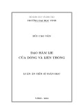 Luận án Tiến sĩ Toán học: Đạo hàm của Lie của dòng và liên thông