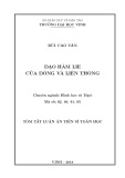 Tóm tắt Luận án Tiến sĩ Toán học: Đạo hàm của Lie của dòng và liên thông