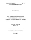 Tóm tắt Luận án Tiến sĩ Y tế công cộng: Thực trạng bệnh tăng huyết áp ở người Khmer tỉnh Trà Vinh và hiệu quả một số biện pháp can thiệp