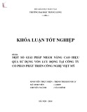 Khóa luận tốt nghiệp Tài chính: Một số giải pháp nhằm nâng cao hiệu quả sử dụng vốn lưu động tại Công ty CP Phát triển Công nghệ Việt Mỹ
