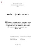 Khóa luận tốt nghiệp chuyên ngành Ngân hàng: Hoàn thiện công tác quản trị rủi ro trong cho vay đối với doanh nghiệp vừa và nhỏ tại Ngân hàng Nông nghiệp và Phát triển Nông thôn Việt Nam chi nhánh số 4 Thanh Hóa
