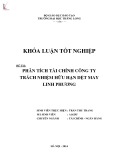 Khóa luận tốt nghiệp Tài chính Ngân hàng: Phân tích tài chính Công ty Trách nhiệm hữu hạn Dệt May Linh Phương