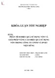 Khóa luận tốt nghiệp chuyên ngành Tài chính: Phân tích hiệu quả sử dụng vốn và giải pháp nâng cao hiệu quả sử dụng vốn trong Công ty Cổ phần Thương mại và Dịch vụ kỹ thuật Việt Dũng