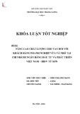 Khóa luận tốt nghiệp chuyên ngành Tài chính: Nâng cao chất lượng cho vay đối với khách hàng doanh nghiệp vừa và nhỏ tại chi nhánh Ngân hàng Đầu tư và Phát triển Việt Nam – BIDV Từ Sơn