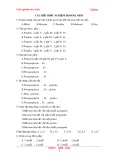 Trắc nghiệm Hóa sinh: Hemoglobin (tiếp theo)