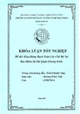 Khóa luận tốt nghiệp: Hoạt động hạch toán các chế độ tại Bảo hiểm xã hội quận Dương Kinh