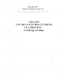 Giáo trình Các quy luật địa lý chung của Trái Đất - Cảnh quan học: Phần 2