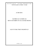 Luận văn Thạc sĩ Quản trị nhân lực: Tạo động lực lao động tại Trung tâm nghiên cứu gia cầm Thụy Phương