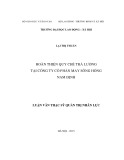 Luận văn Thạc sĩ Quản trị nhân lực: Hoàn thiện quy chế trả lương tại Công ty Cổ phần May Sông Hồng Nam Định