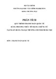 Báo cáo: Phân tích quy trình thanh toán quốc tế bằng phương thức tín dụng chứng từ tại Ngân hàng Ngoại thương chi nhánh Hà Nội