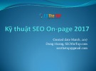 Bài giảng Kỹ thuật SEO On-page 2017