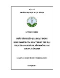 Luận văn tốt nghiệp Dược sĩ chuyên khoa cấp I: Phân tích kết quả hoạt động kinh doanh của nhà thuốc Thu tại thị xã Long Khánh tỉnh Đồng Nai trong năm 2015