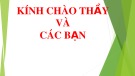 Bài thuyết trình Bài 33: Động cơ đốt trong dùng cho ô tô