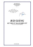 Bài giảng Kỹ thuật mạch điện tử - Đào Thanh Toản