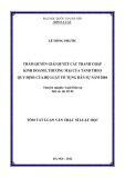 Tóm tắt luận văn Thạc sỹ Luật học: Thẩm quyền giải quyết các tranh chấp kinh doanh, thương mại của Tòa án nhân dân theo quy định của Bộ luật tố tụng dân sự năm 2004