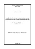 Tóm tắt luận văn Thạc sỹ Luật học: Nguyên tắc bảo đảm quyền bảo vệ của đương sự theo quy định của Bộ luật Tố tụng dân sự năm 2004