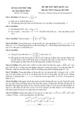 Đề thi thử THPT Quốc gia môn Toán năm học 2015-2016