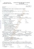 Đề thi thử kỳ thi THPT Quốc gia năm 2015 môn Hóa học (Mã đề 385)
