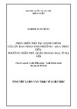 Tóm tắt luận văn Thạc sĩ Luật học: Thực hiện thủ tục hành chính của ủy ban nhân dân phường - Qua thực tiễn  phường Trần Phú, quận Hoàng Mai, TP Hà Nội