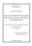 Tóm tắt luận văn Thạc sĩ Luật học: Pháp luật về thuế tiêu thụ đặc biệt đối với ô tô – qua thực tiễn áp dụng tại tỉnh Bình Dương