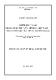 Toán tắt luận văn Thạc sĩ Luật học: Giám đốc thẩm trong luật tố tụng Hình sự Việt Nam